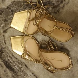 Gianvito rossi brand new gold sandals
